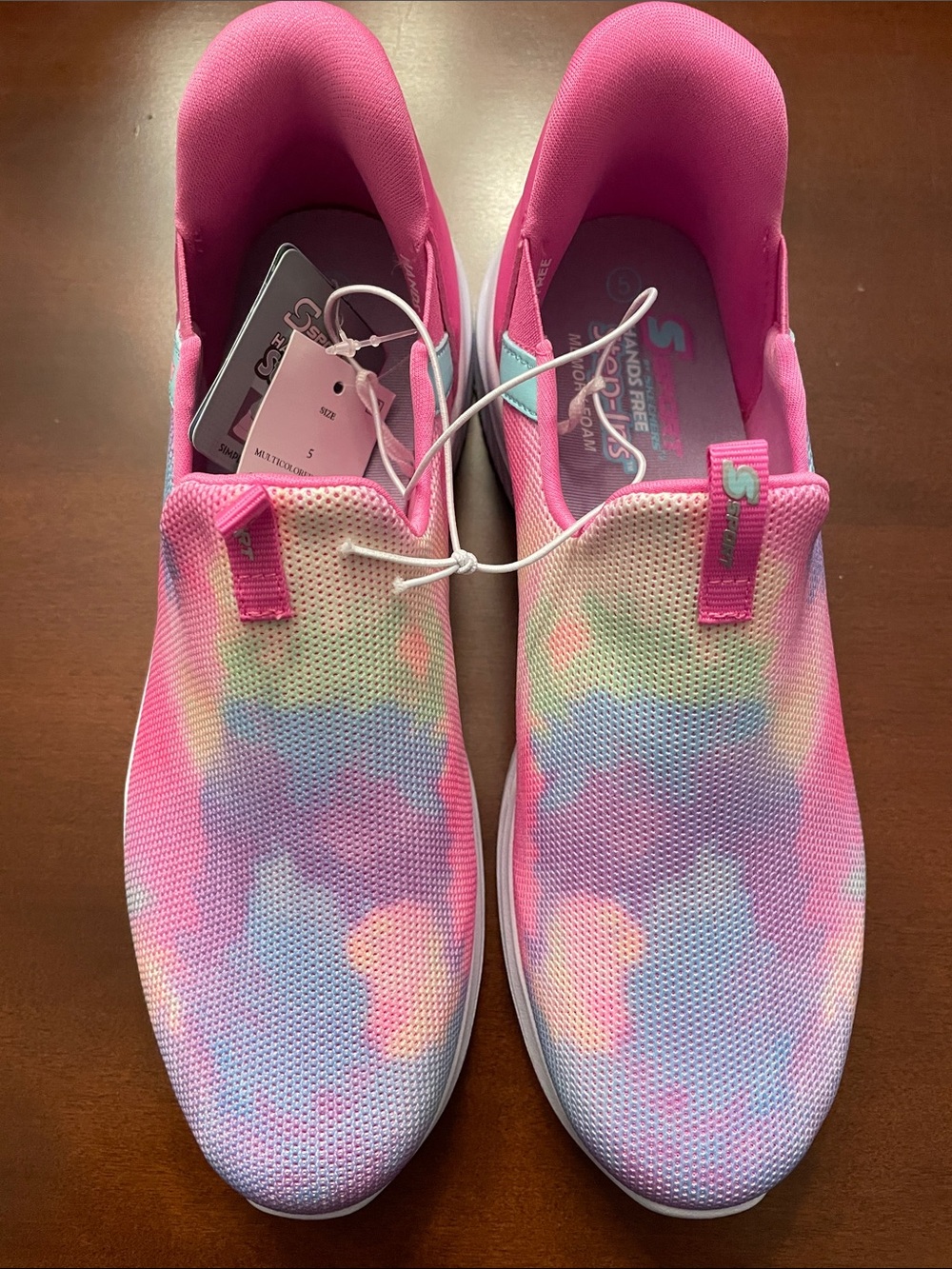Skechers Kids Tie-Dye Slip-On Sneakers in Pink and Pastels